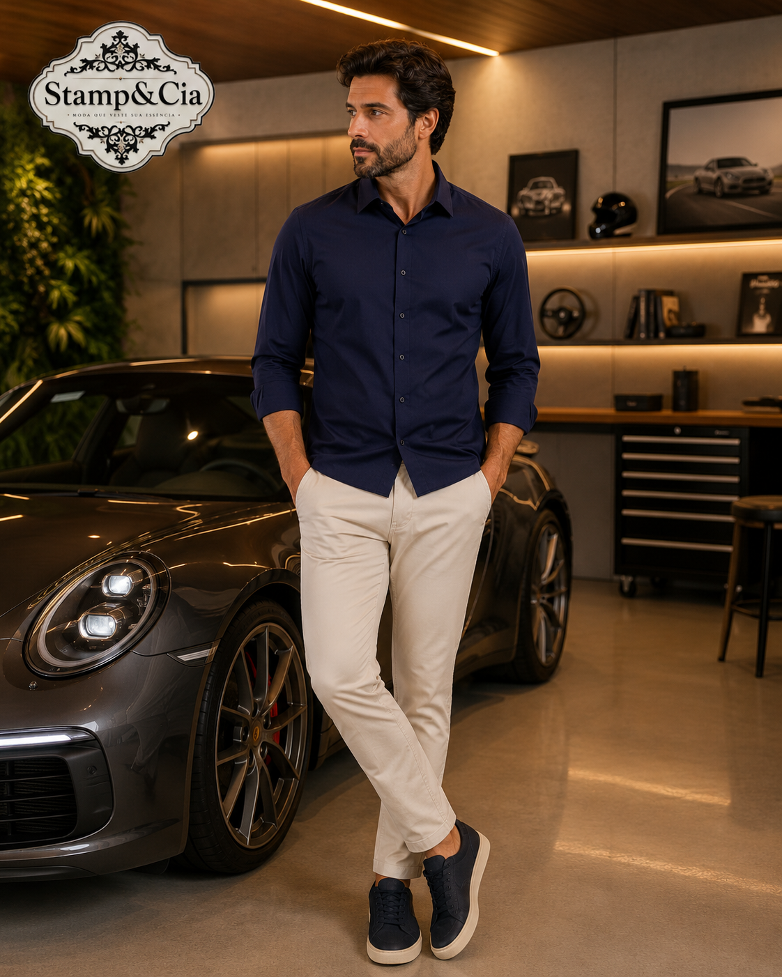 Camisa social/calça  sarja
