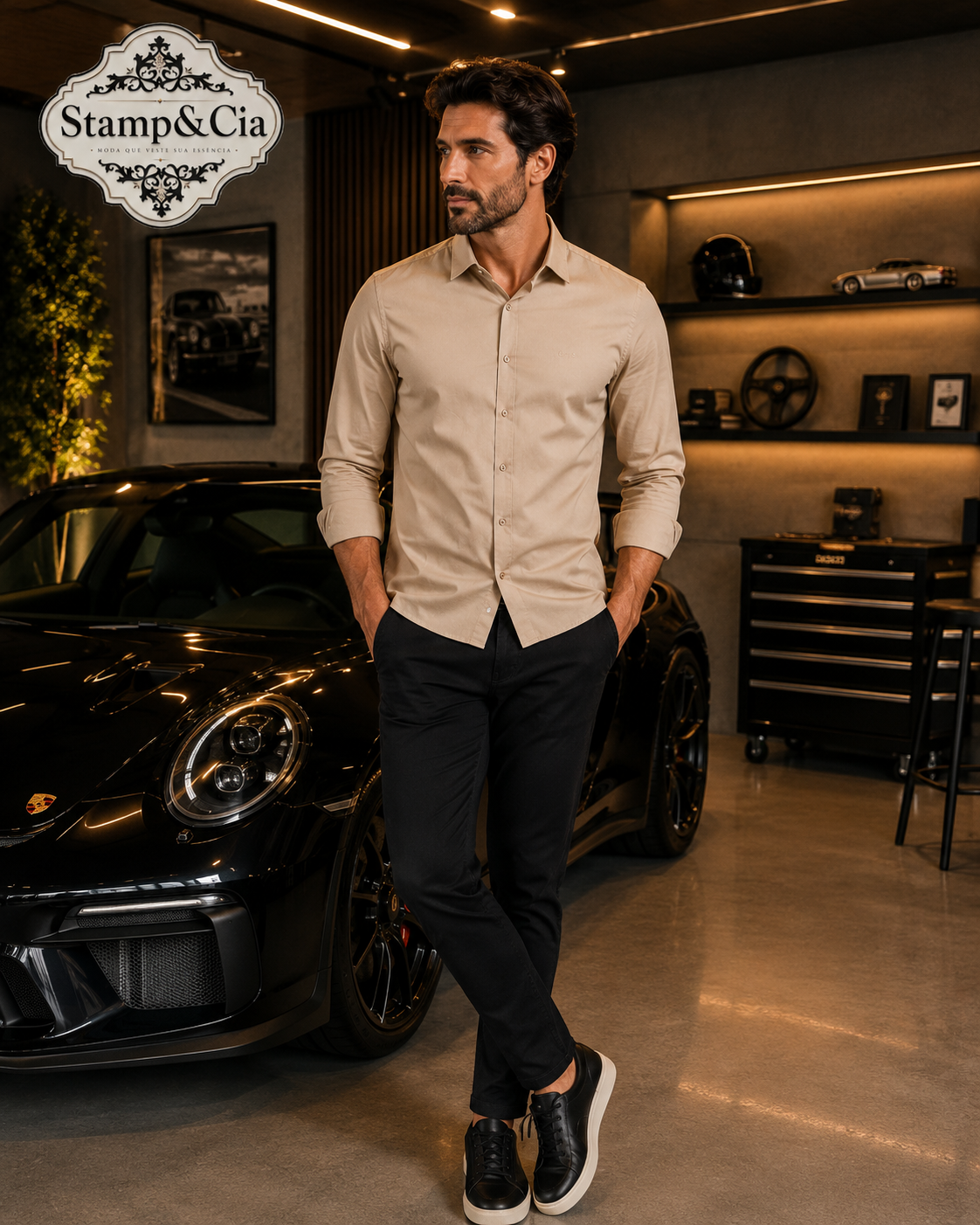 Camisa social/ calça sarja