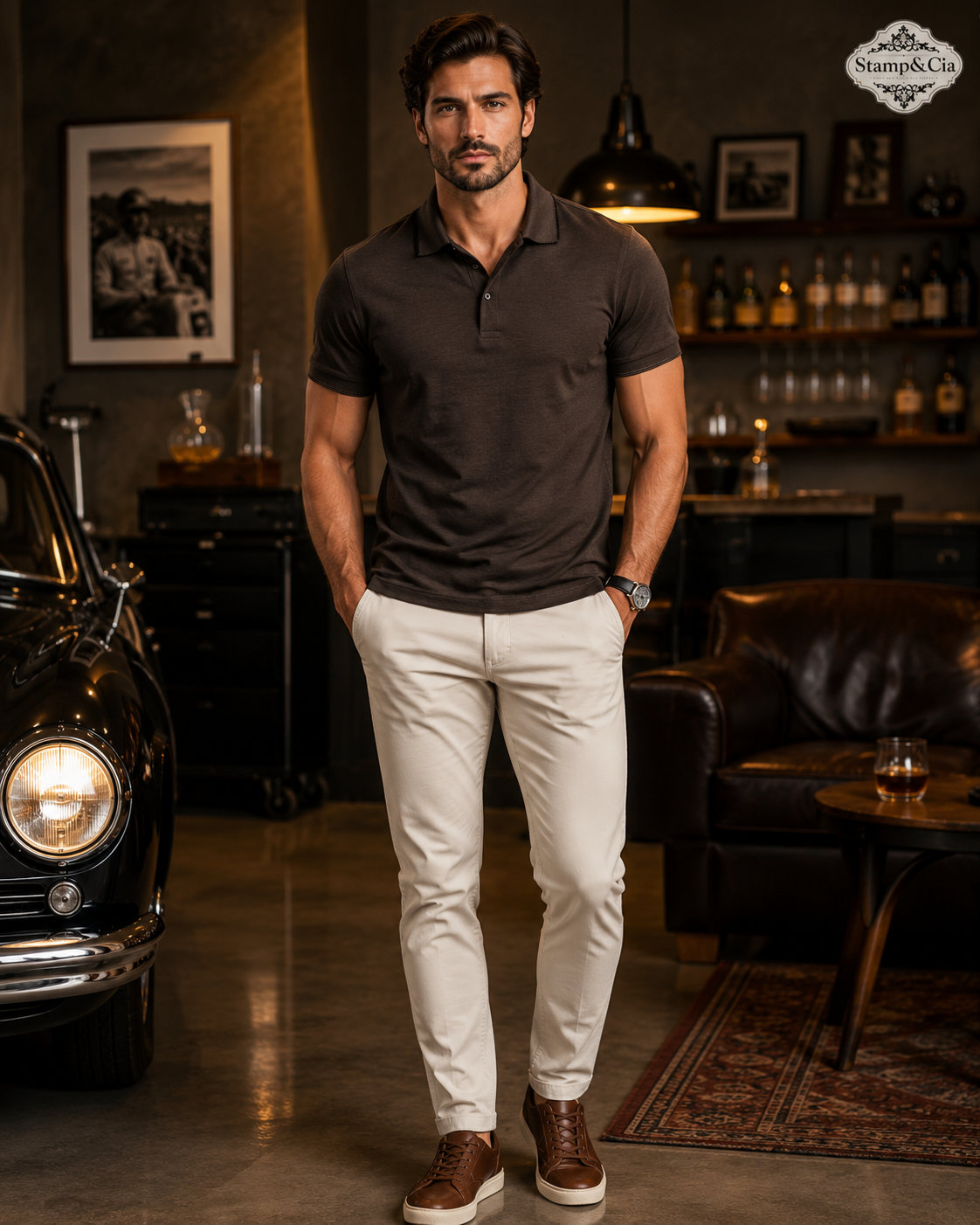 Camisa gola polo/calça sarja